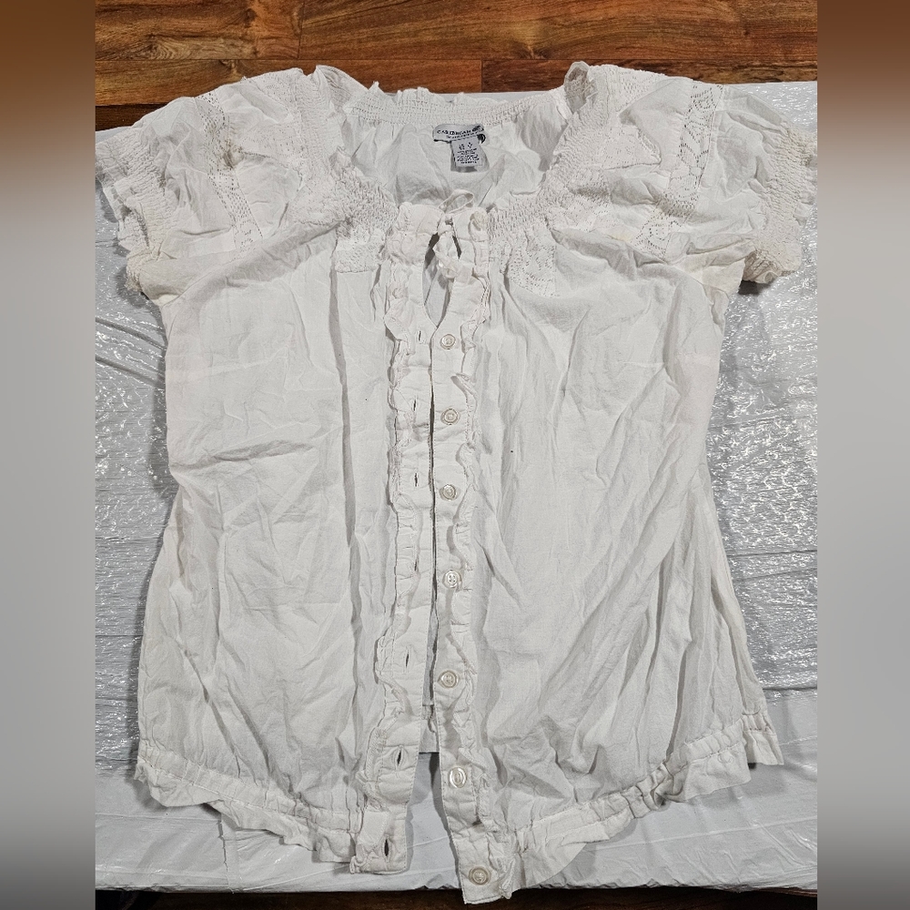 Caribbean Island Supply Co. Small White Cotton Shirt
